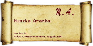 Muszka Aranka névjegykártya